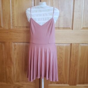 Pink fit and flare dress